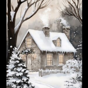 Transfer casa navideña