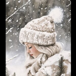 Transfer chica navideña