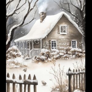 Transfer casita navideña