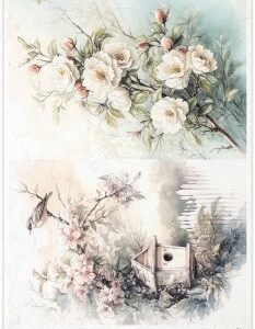 Papel con flores