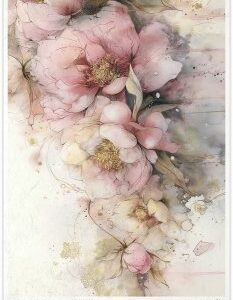 Papel arroz flores