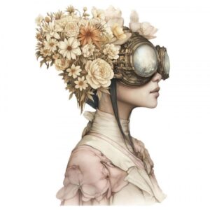 Transfer steampunk flowers